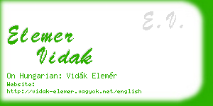 elemer vidak business card